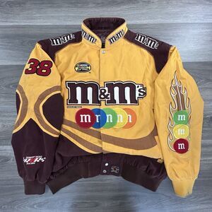 Vintage Nascar Jacket Adult 3XL M&M JH Design Elliot Sadler #38 Flame RARE 90s